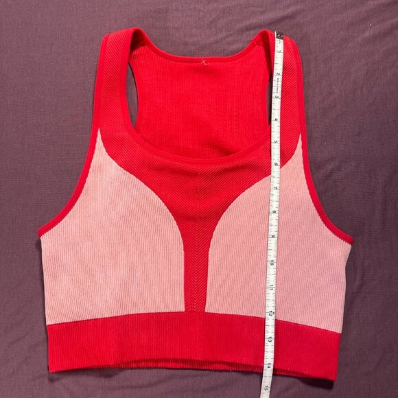 Fabletics Kris Seamless Longline Bra in red/pink - size Small (?) - Picture 4 of 7
